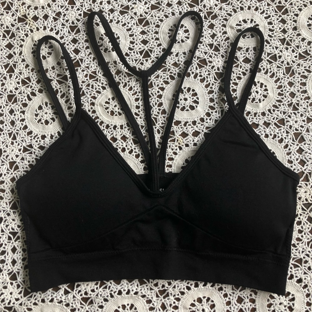 Strappy choker-like bralette